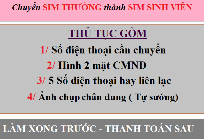 Làm, gia hạn sim sinh viên