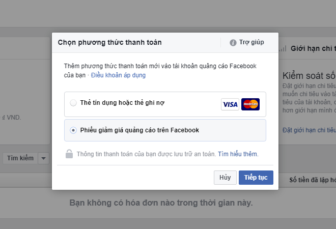 Tỉ giá khi nạp phiếu giảm giá Fb