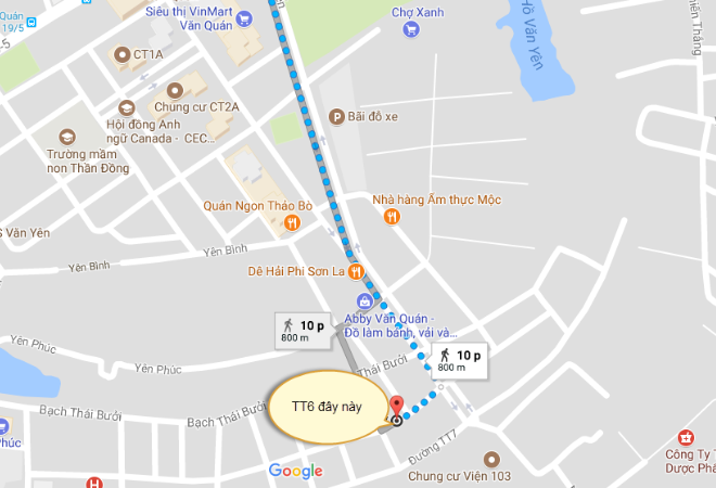 Lạc đường khi tìm TT6 khu đô thị Văn Quán - Hà Đông