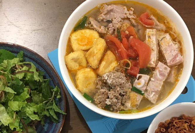 Tìm quán bún riêu cua ko trộn gạch với đậu phụ