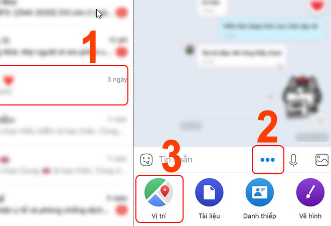 Chia sẻ vị trí của mình cho người khác qua Zalo chát